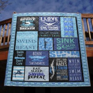 Looks Like A Beauty Swims Like A Beast Quilt Blanket Tr12  Quilt